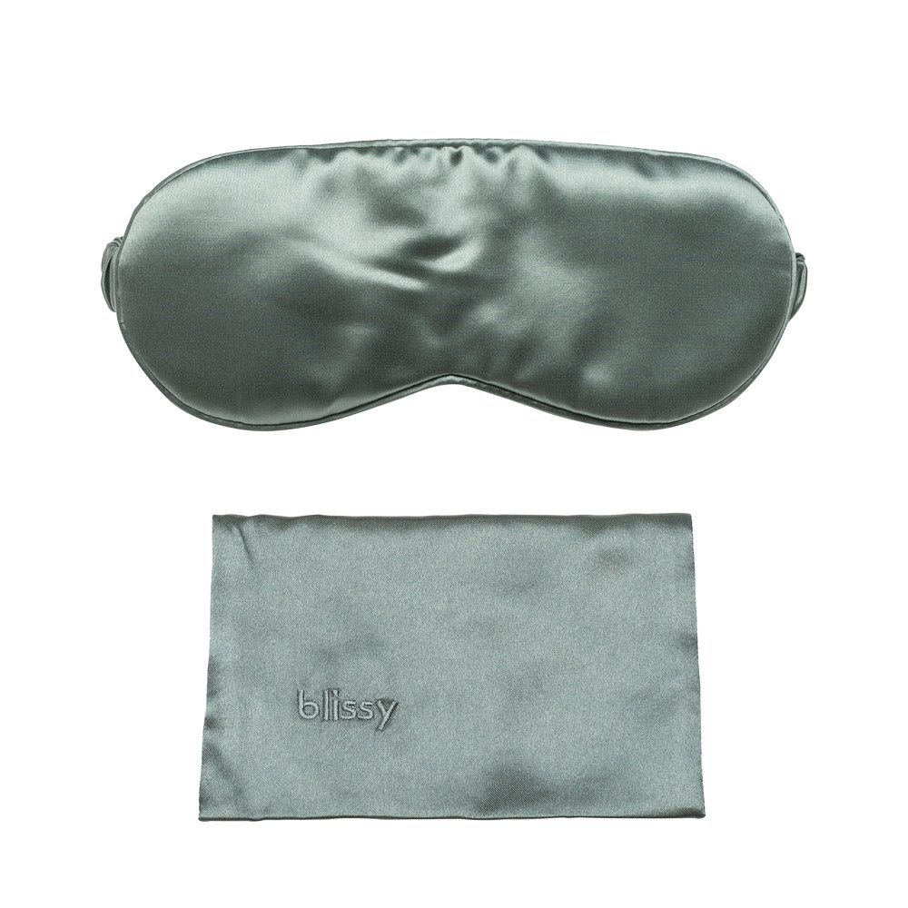 Blissy Silk Sleep Mask 100 Mulberry 22 Momme Matcha 