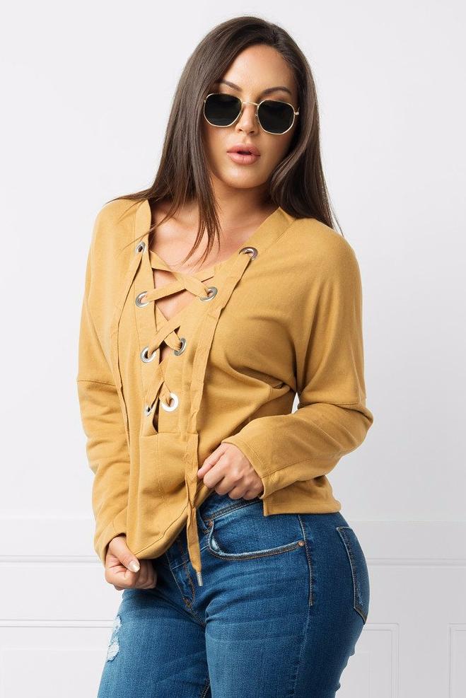 Jossie Mustard Sweater Shirt