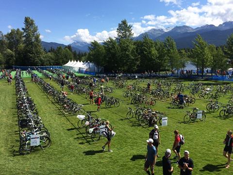 Ironman Canada Transition area