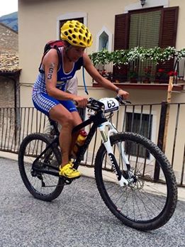 Renata Bucher Pro Triathlete on Bike