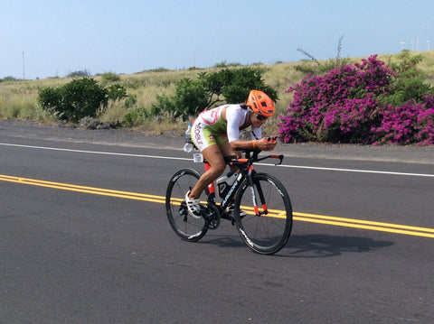 Amy Farrell on Bike in Kona