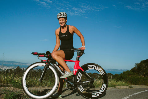 Woman on bike