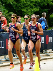 Three american women running