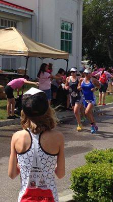 Athletes running