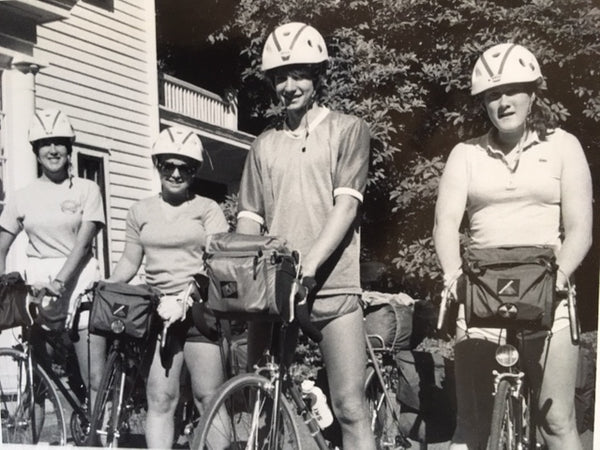 Kristin's Mom on a bike