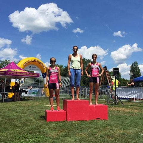 Lisa Holt on podium