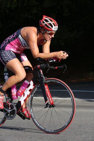 Woman riding a bike