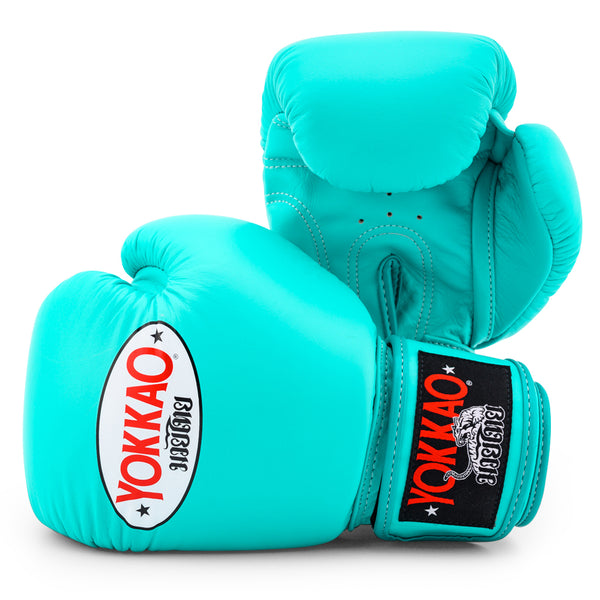 teal boxing gloves