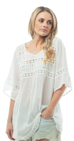 Elizabeth white tunic