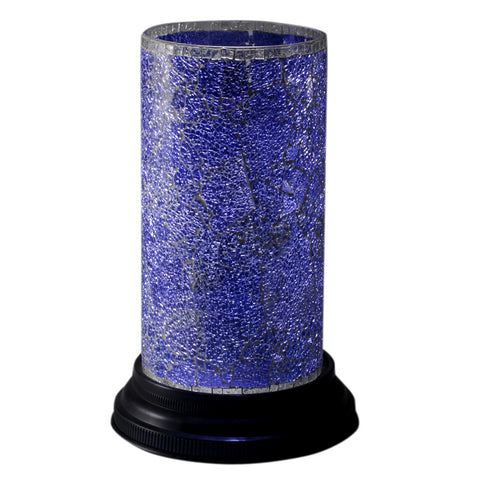 Blue Glass Mosaic Hurricane Lamp - FOLKBRIDGE.COM | Buy Gifts. Indian Handicrafts. Home Decorations.