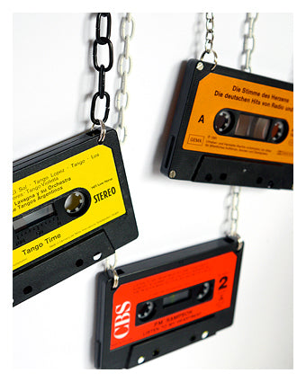 Upcycled DIY cassette tape pendant