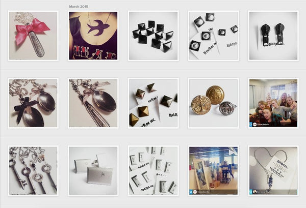 RokRokInc. upcycled handcrafted jewellery in Instagram