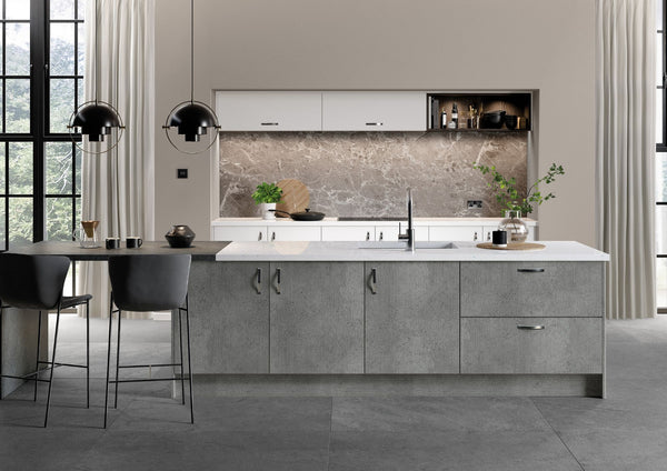 Linear Boston Concrete Kitchen Range - Definitive Kitchens