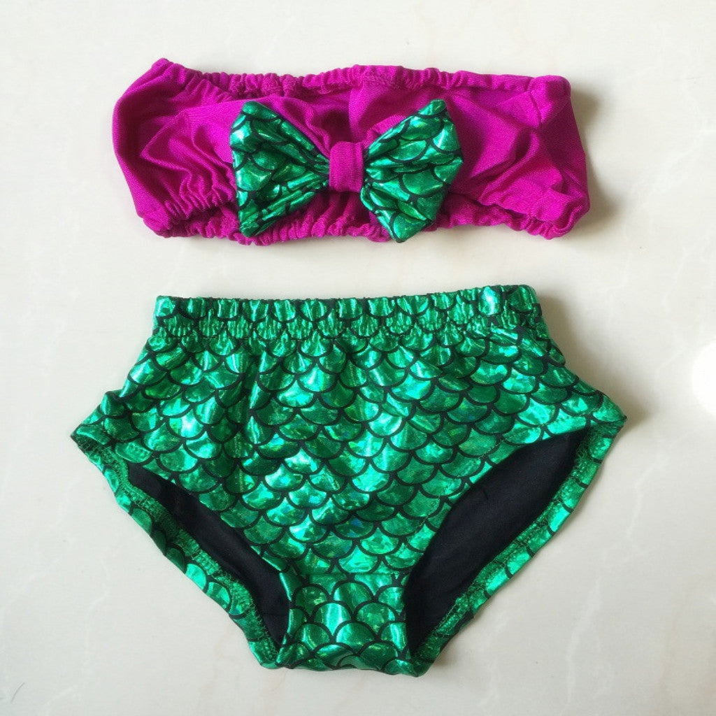 mermaid two piece bathing suit