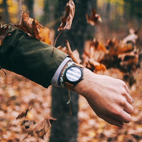 SPGBK Blue + Gold Wooden Watch - by Springbreak