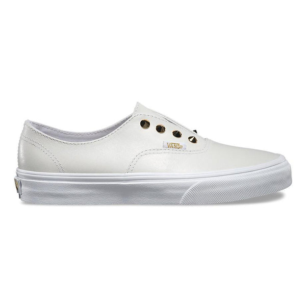 vans authentic gore studs white leather slip on shoes