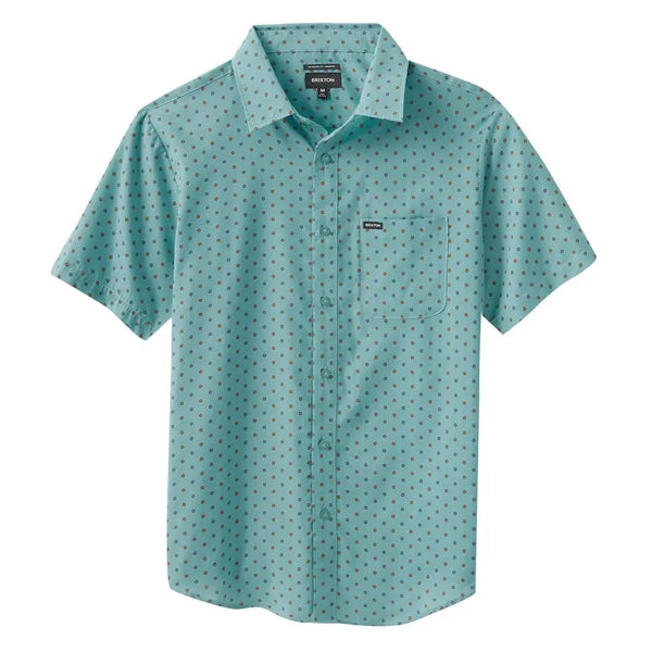Brixton Charter Print Woven SS Men Ocean