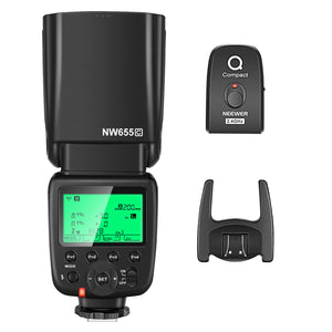 Neewer NW655-C 2.4G HSS 1/8000s TTL GN58 Wireless Master Slave Flash Speedlite with Trigger Compatible with Canon