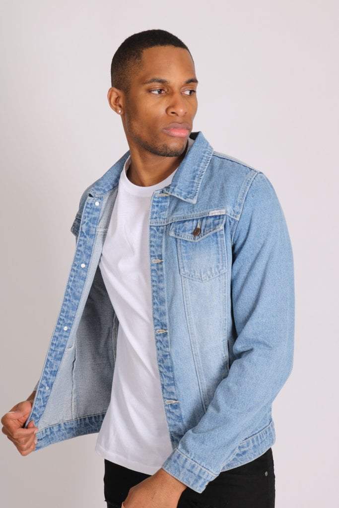 slim fit trucker jacket