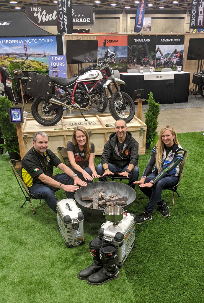 Native Moto Adventures from California and Lemon Rock Tours from Ireland partner up at the 2020 International Moto Show