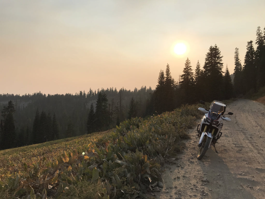 Native Moto Adventures travel above Lake Tahoe off-roading motorcycle Africa Twin