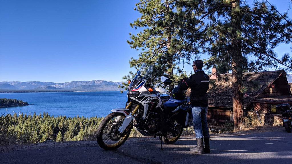 native motorcycle tour ride lake Tahoe rev'it adventure honda africa twin