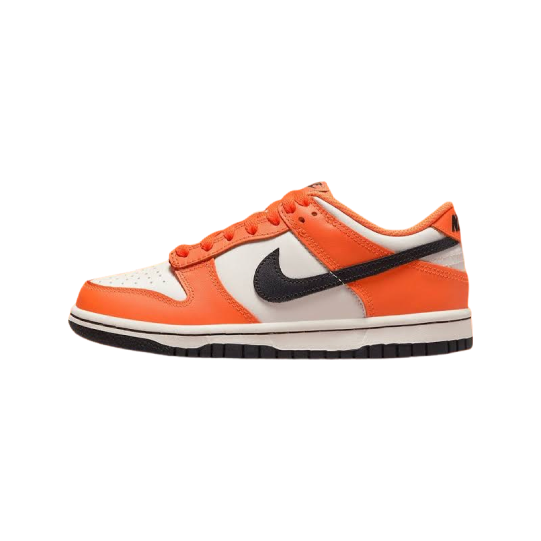 nike dunk low white/black/safety orange