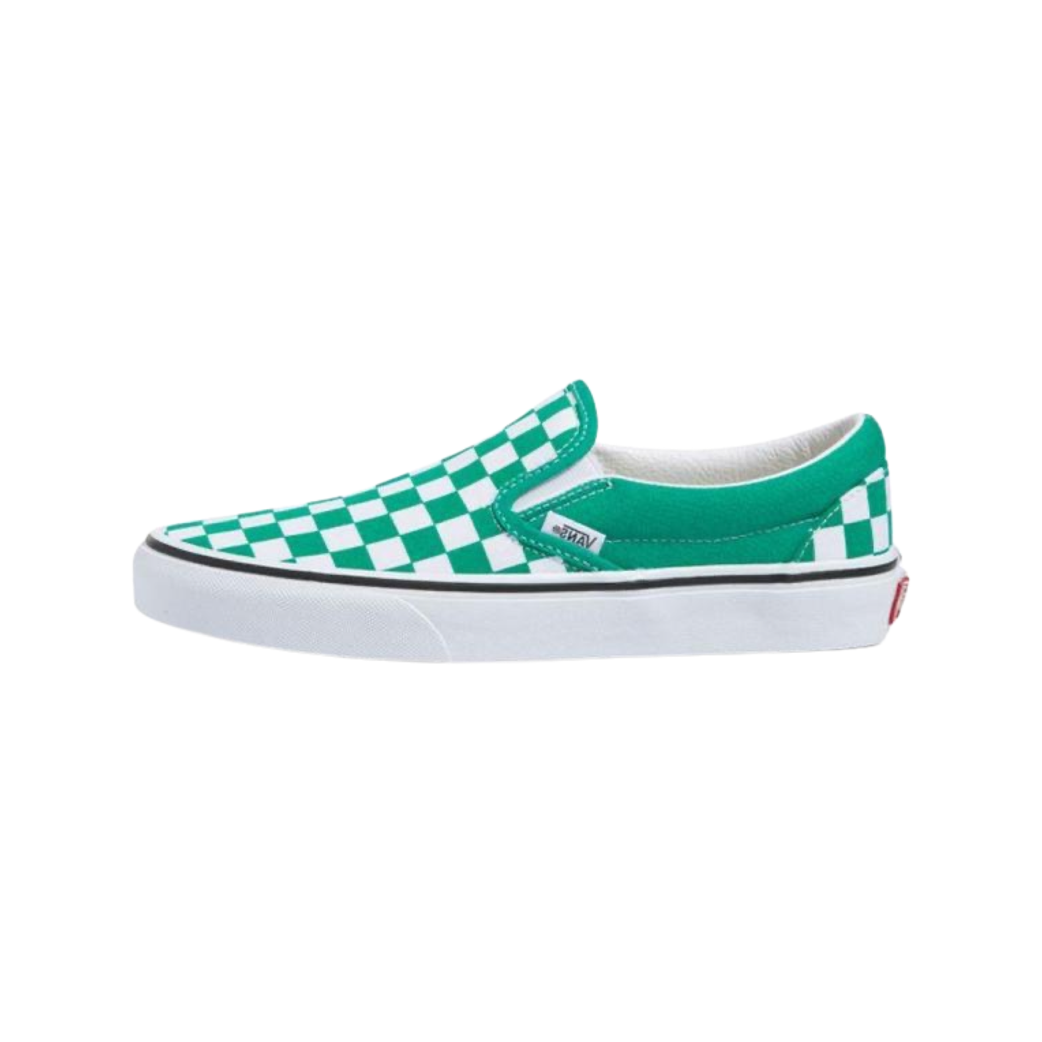 Checkered vans true white