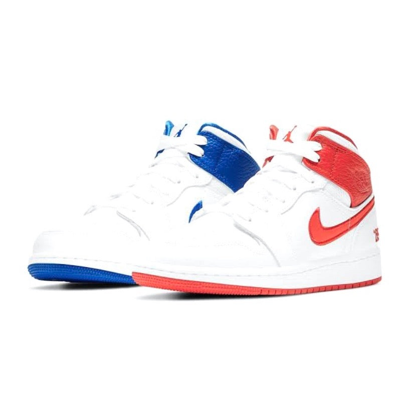 blue red air jordan 1