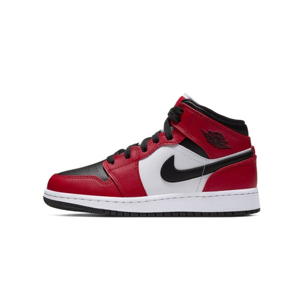 aj1 mid black gym red