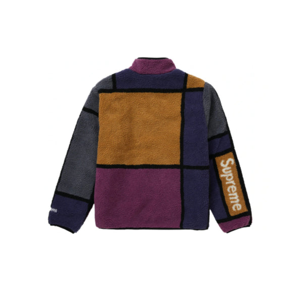 supreme colorblocked fleece jacket