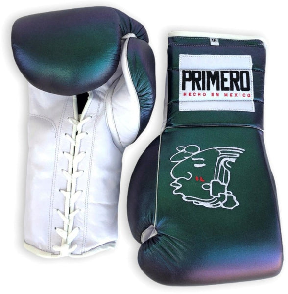 Green Iridescent Professional Gloves Primero Boxing