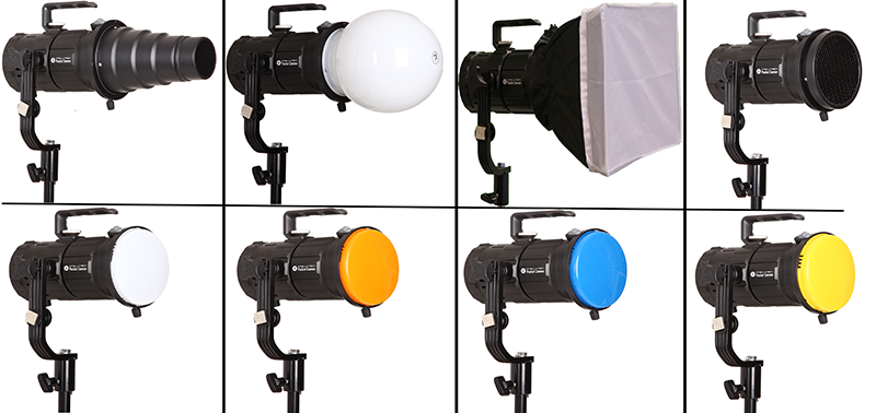 Pocket Cannon Accessory Light Modifier kit for LED Fresnel Lights for Video, Filmmaking, and Photography