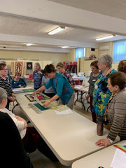 Patti Carey teaching a quilting workshop