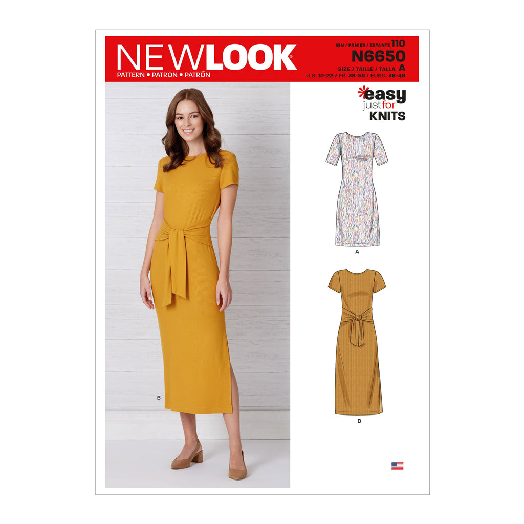 New Look Sewing Pattern 6650  Knit Dress