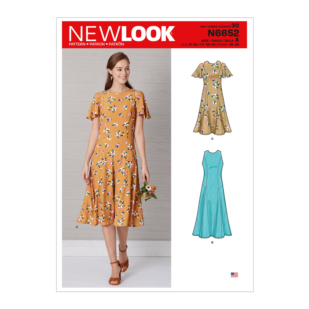 New Look Sewing Pattern 6652  Fit and Flared Dress