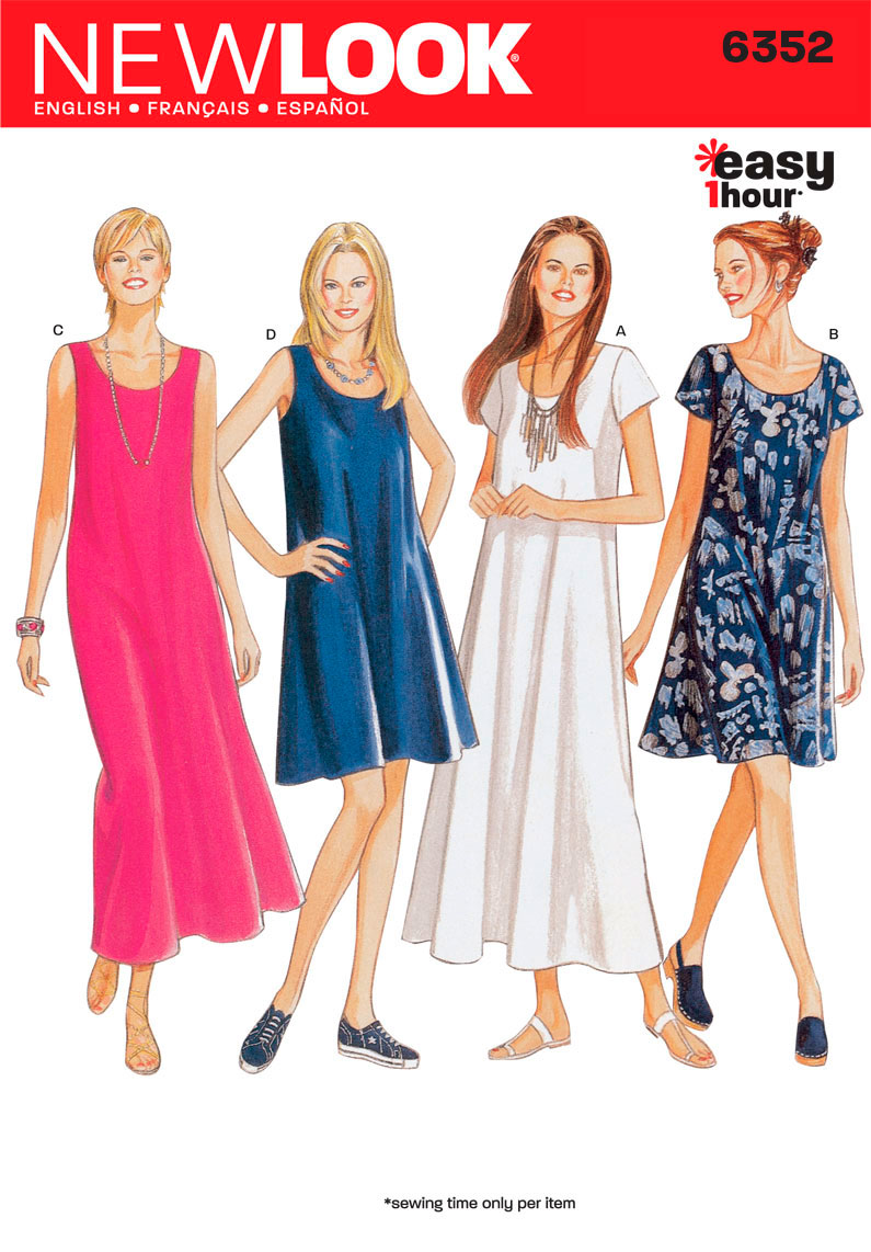  New Look 6352  Multi size sewing pattern