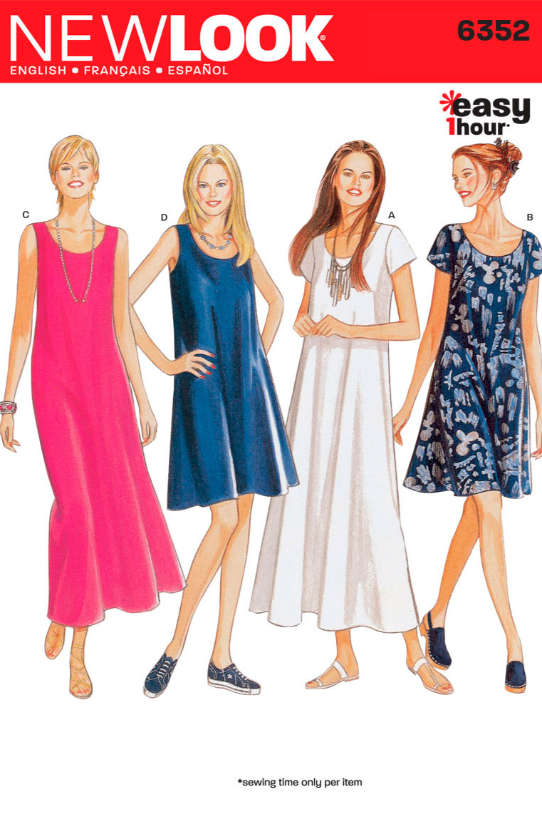  New Look 6352  Multi size sewing pattern