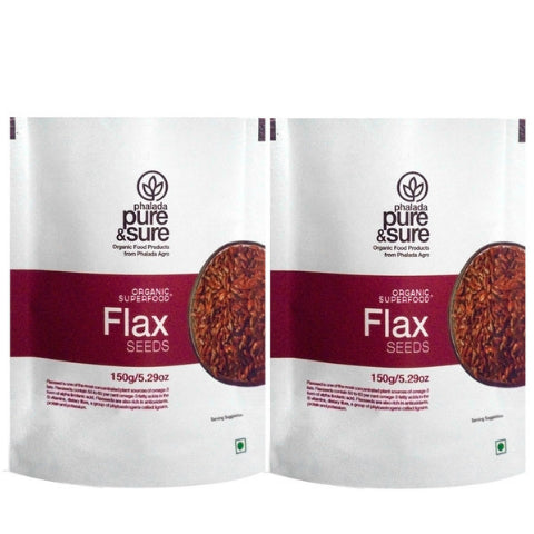 Pure & Sure Organic Flax Seeds (Pack Of 2)