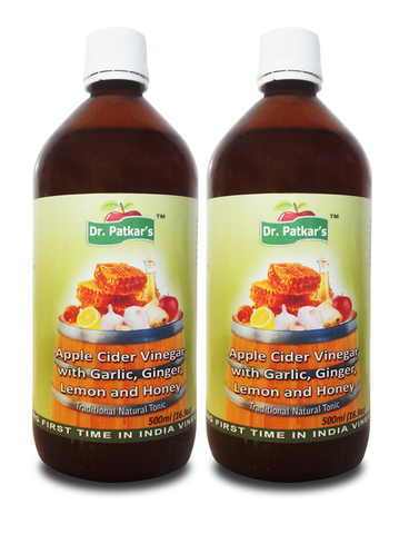 Dr. Patkar's Apple Cider Vinegar With Garlic, Ginger, Lemon And Honey (Pack Of 2)