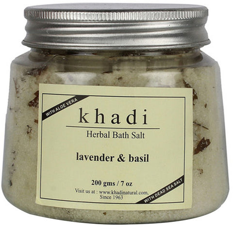 Khadi Natural Lavender & Basil Bath Salt 200gm