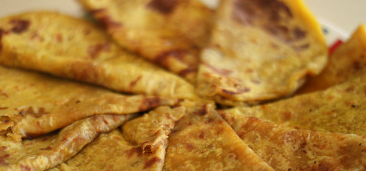 Aloo Methi Tofu Parathas