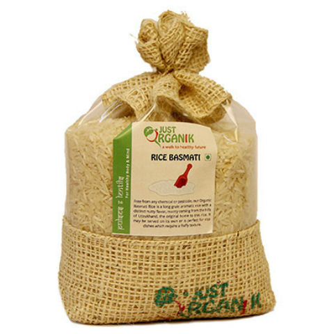 Just Organik Organic Rice Basmati Superfine 500gm