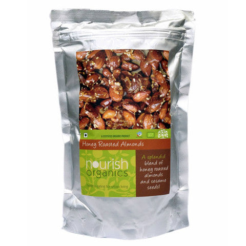 Nourish Organics Honey Roasted Almonds 120gm