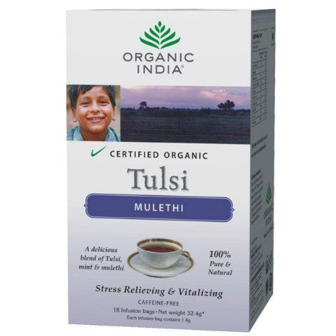 Organic India Tulsi Mulethi 18 Tea Bags
