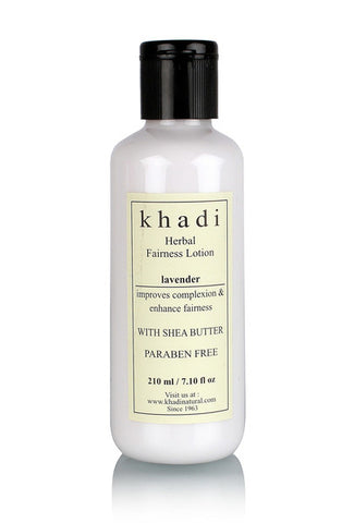 Khadi Natural Lavender Fairness Lotion With Sheabutter Paraben Free 210ml