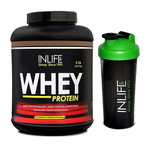  Inlife Whey Protein (Cookies And Cream Flavour) With Free Shaker 2.2 Kg