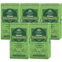 Organic Tea - Organic India Tulsi Green Tea (Pack Of 5)