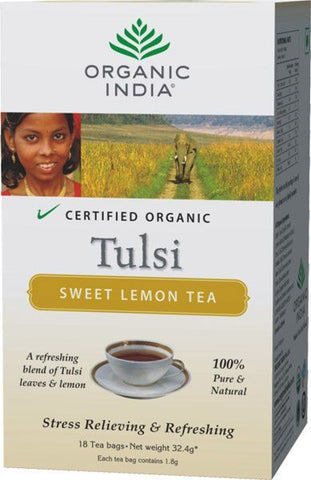 Organic Tea - Organic India Tulsi Sweet Lemon 18 Tea Bags