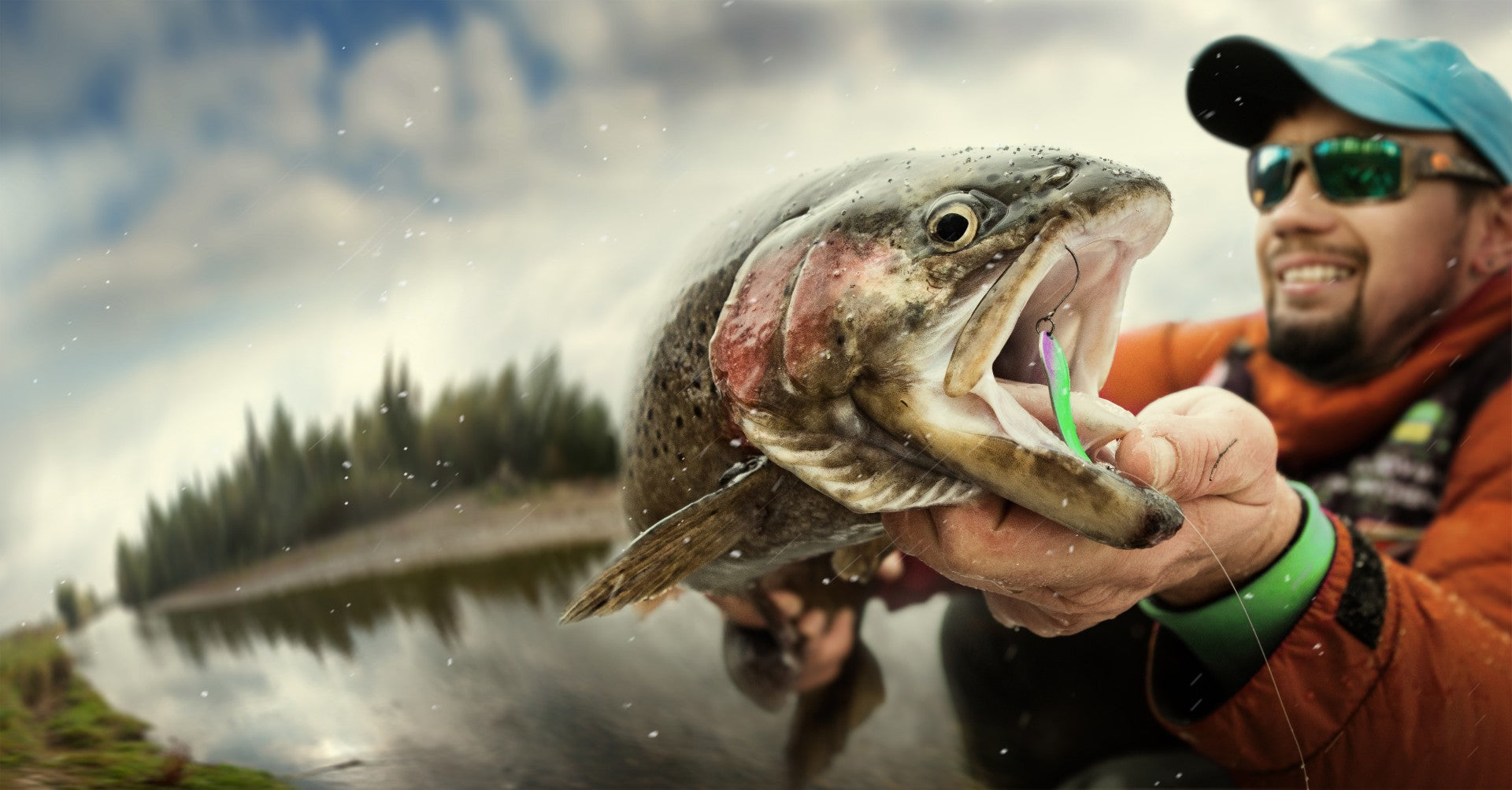 A man caught a fish.